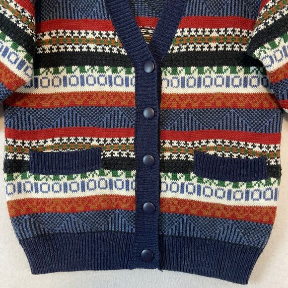 VTG 90s Jeans Wear Button Front Cardigan Women Small Colorful Cozy Slouchy Retro - Picture 2 of 6